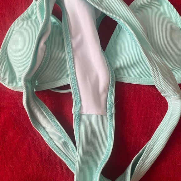 Mint Green Ribbed Bikini Set - Picture 2 of 6